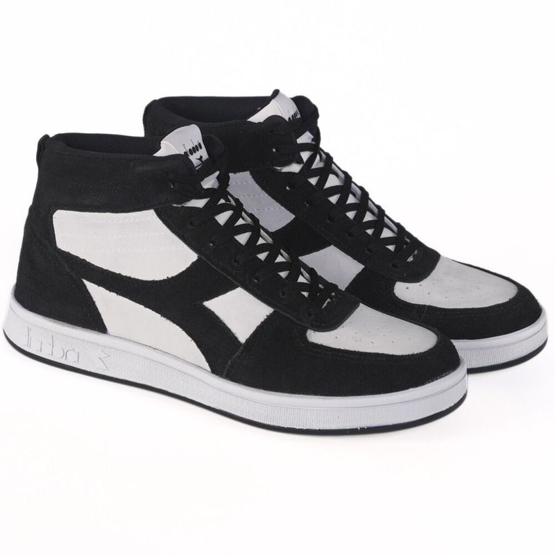 Tenis-Diadora-Hi-Playmaker-Branco-e-Preto-Unissex