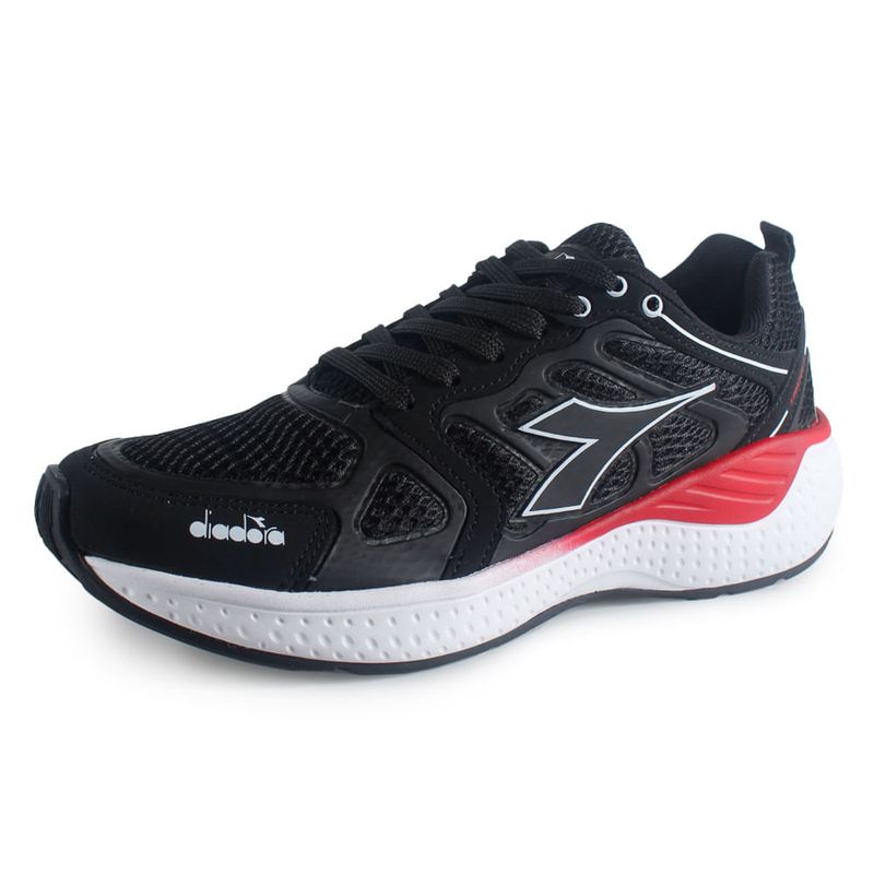 Tenis-Esportivo-Stratus-II-Preto-e-Vermelho-Diadora-Unissex