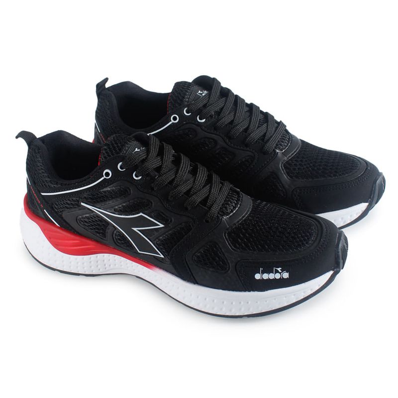 Tenis-Esportivo-Stratus-II-Preto-e-Vermelho-Diadora-Unissex