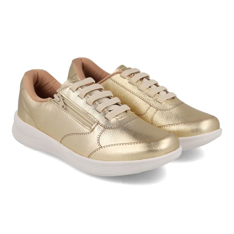 Usaflex Tenis Casual UC06007005 Ouro Light Couro_7__