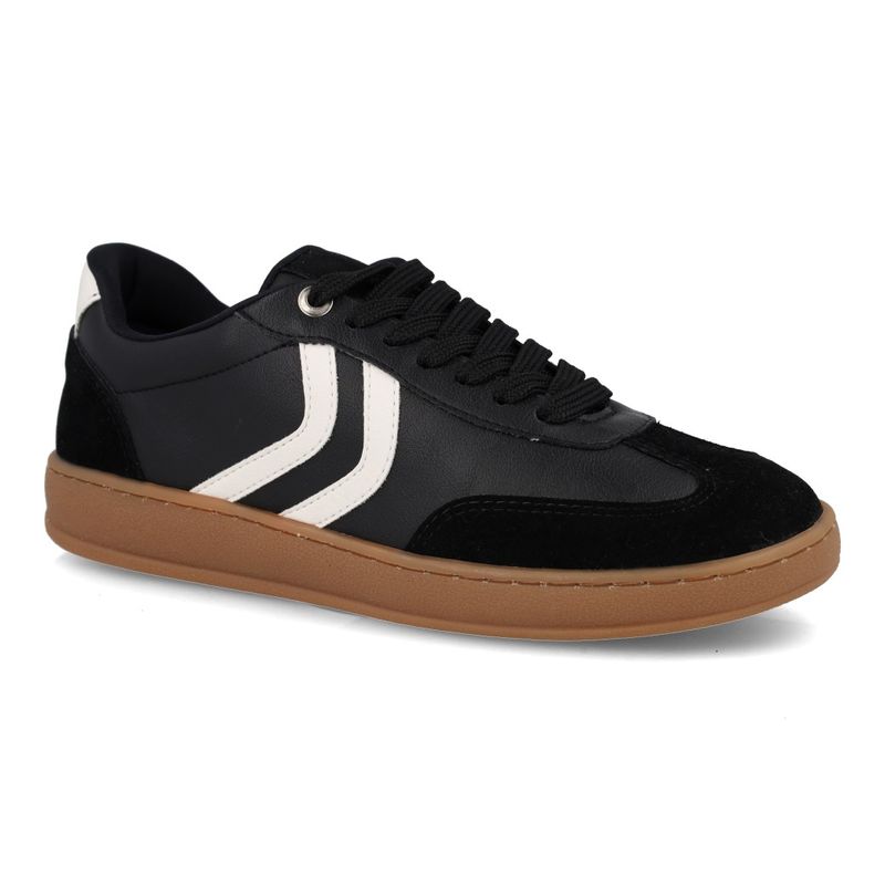 M Shuz Tenis Casual SD251611 Preto-Branco Camurca-Napa_4_999999992636445_