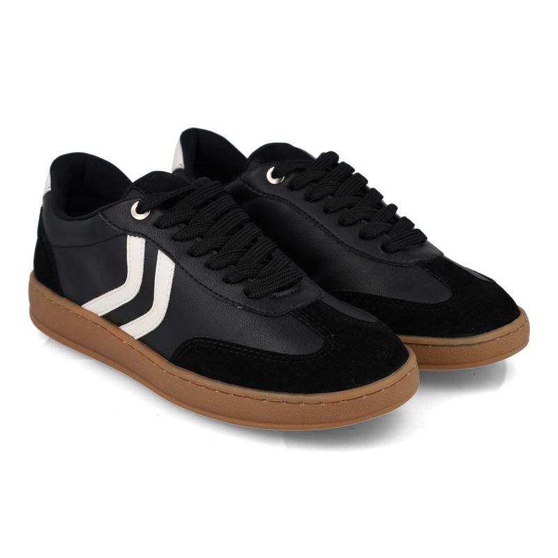 M Shuz Tenis Casual SD251611 Preto-Branco Camurca-Napa_7_999999992636445_