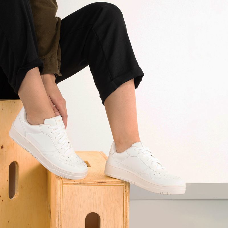 M Shuz Tenis Casual AU612MSH BrancoBranco Sint -4-