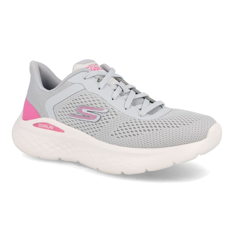 Skechers Tenis GO RUN LITE 896313BR-GYPK Cinza Escuro-Rosa Choque_4__
