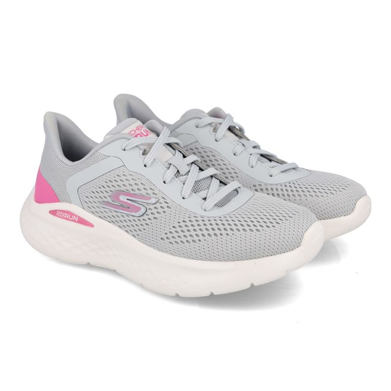 Skechers Tenis GO RUN LITE 896313BR-GYPK Cinza Escuro-Rosa Choque_9__