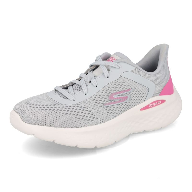 Skechers Tenis GO RUN LITE 896313BR-GYPK Cinza Escuro-Rosa Choque_10__