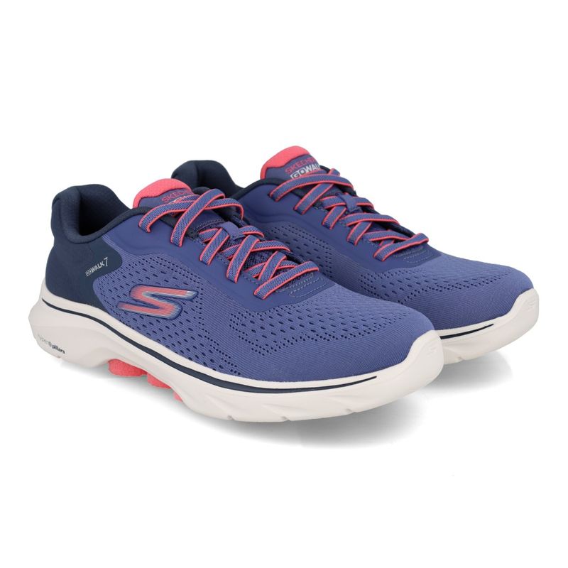 Skechers Tenis GO WALK 7 125215-NVCL Azul EScuro-Coral Sint_9__