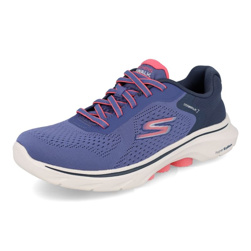Skechers Tenis GO WALK 7 125215-NVCL Azul EScuro-Coral Sint_10__