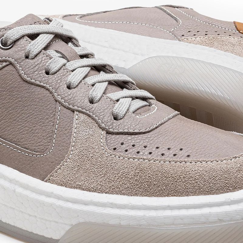 Democrata Tenis Casual 623101-002 Off WhiteGrey Couro -3-