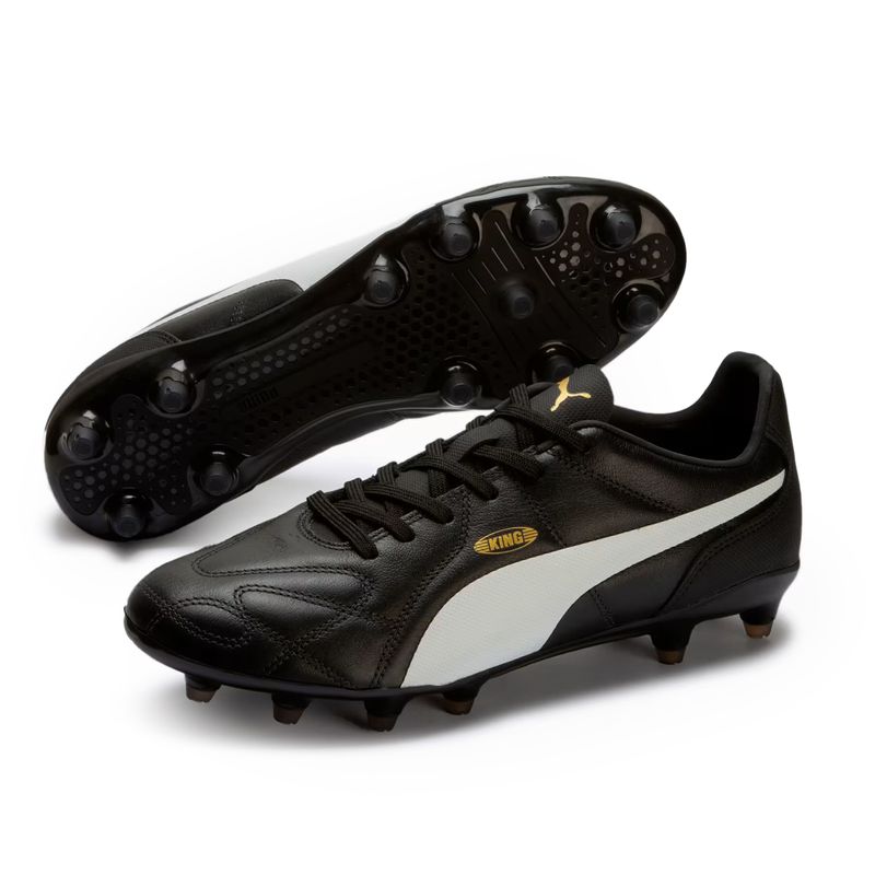 Puma Chuteira KING FG BDP 106455-01 PretoBranco Sint4