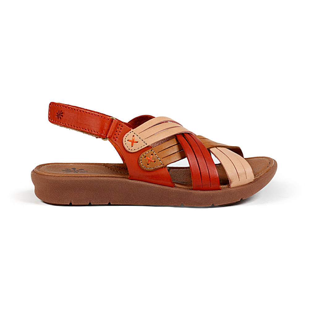 Sandália New Face Plataforma Marrom Feminino 42 / Rosa