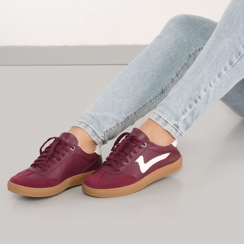 M Shuz Tenis Casual 336001 MarsalaBranco Sint -6-