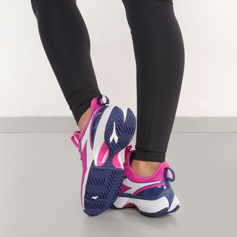 Diadora Tenis 101179358-D0252 FINALE W AG Rosa AchilleaBcoBlu Stampa Sint -5-