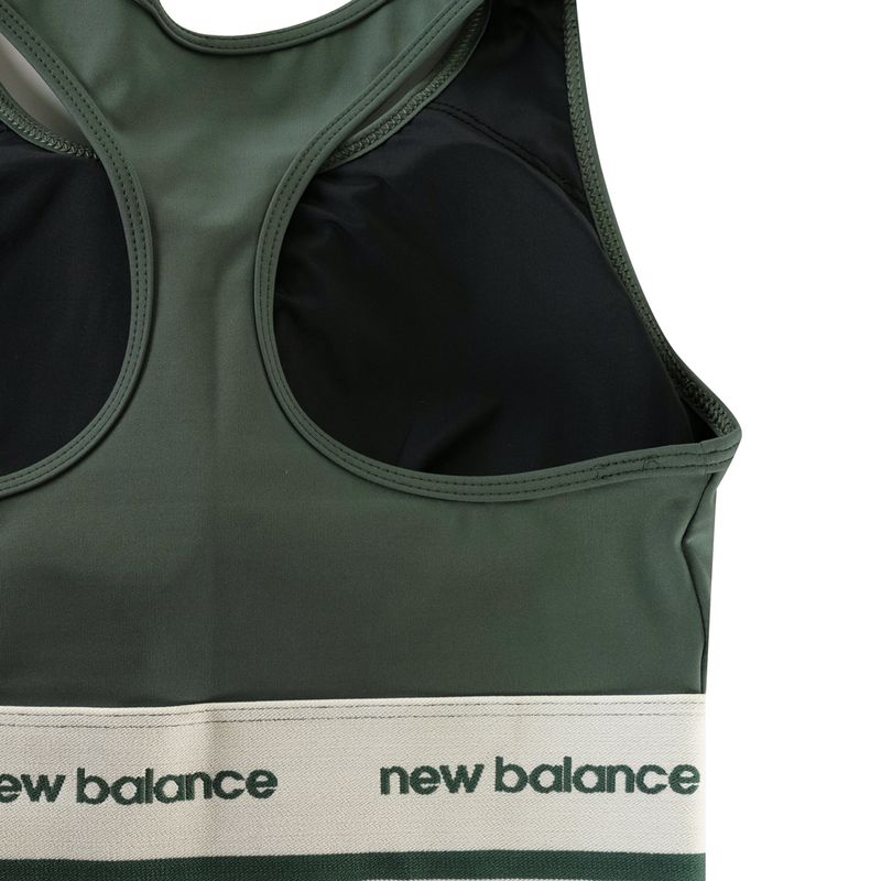 New Balance Top WB41048B-NWG F ESSENTIALS ACTI Verde Folha Poliamida -6-