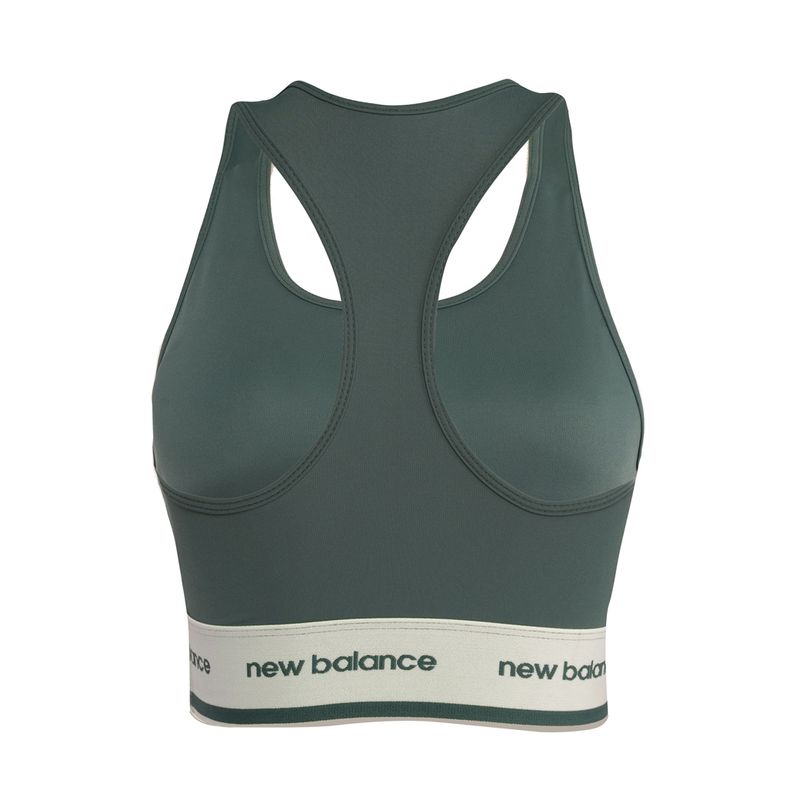 New Balance Top WB41048B-NWG F ESSENTIALS ACTI Verde Folha Poliamida -9-