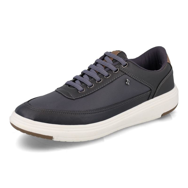 Cazzac Tenis Casual 106 CAZ SPA 33D Chumbo Couro_8_999999992574246_