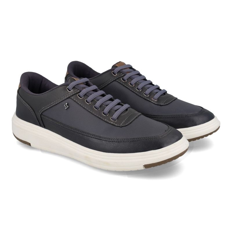 Cazzac Tenis Casual 106 CAZ SPA 33D Chumbo Couro_7_999999992574246_