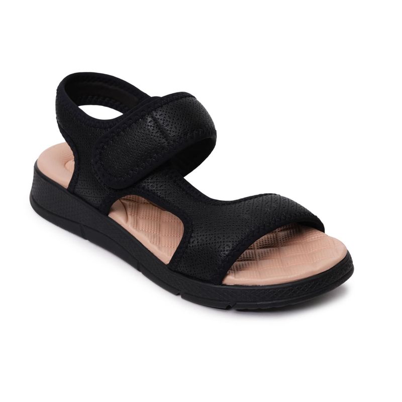 Sandalia-Feminina-Velcro-Ortopedica-Piccadilly-Preto