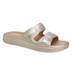 Tamanco-Feminino-Rasteiro-Ortopedico-Piccadilly-Dourado
