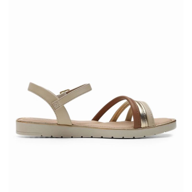 Sandalia-Feminina-Rasteira-Tiras-Fivela-Modare-Creme