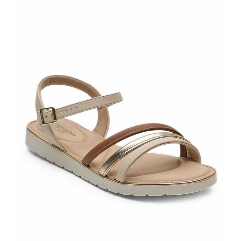 Sandalia-Feminina-Rasteira-Tiras-Fivela-Modare-Creme