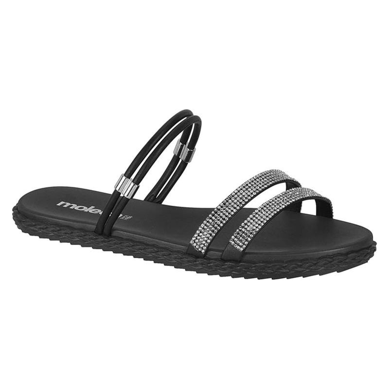Sandalia-Feminina-Tiras-Rasteira-Moleca-Preto-Prata