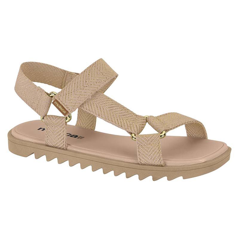 Sandalia-Feminina-Rasteira-Moleca-Bege-Dourada