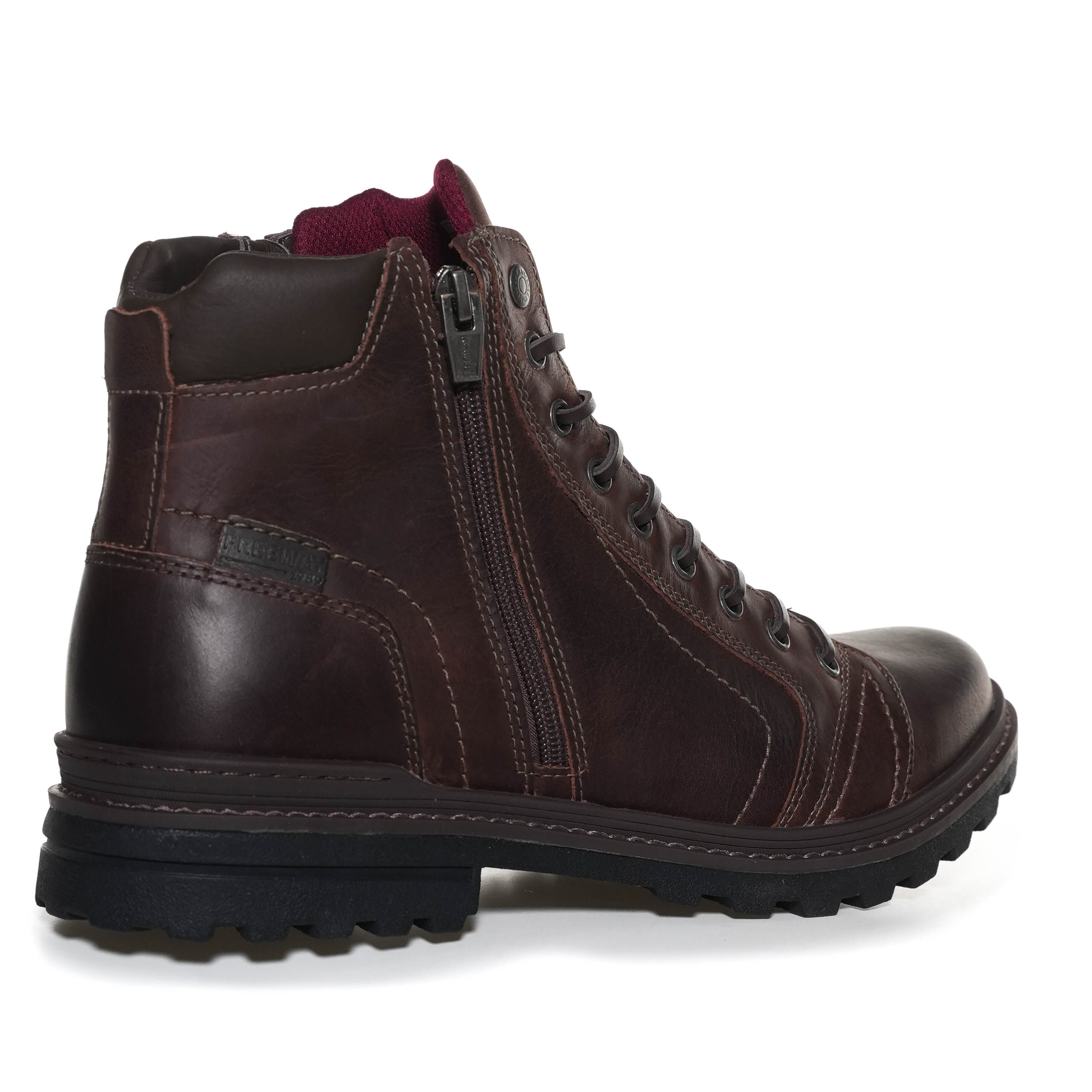 Bota Masculina Cadarço Ziper FreeWay Marrom-1739306833117