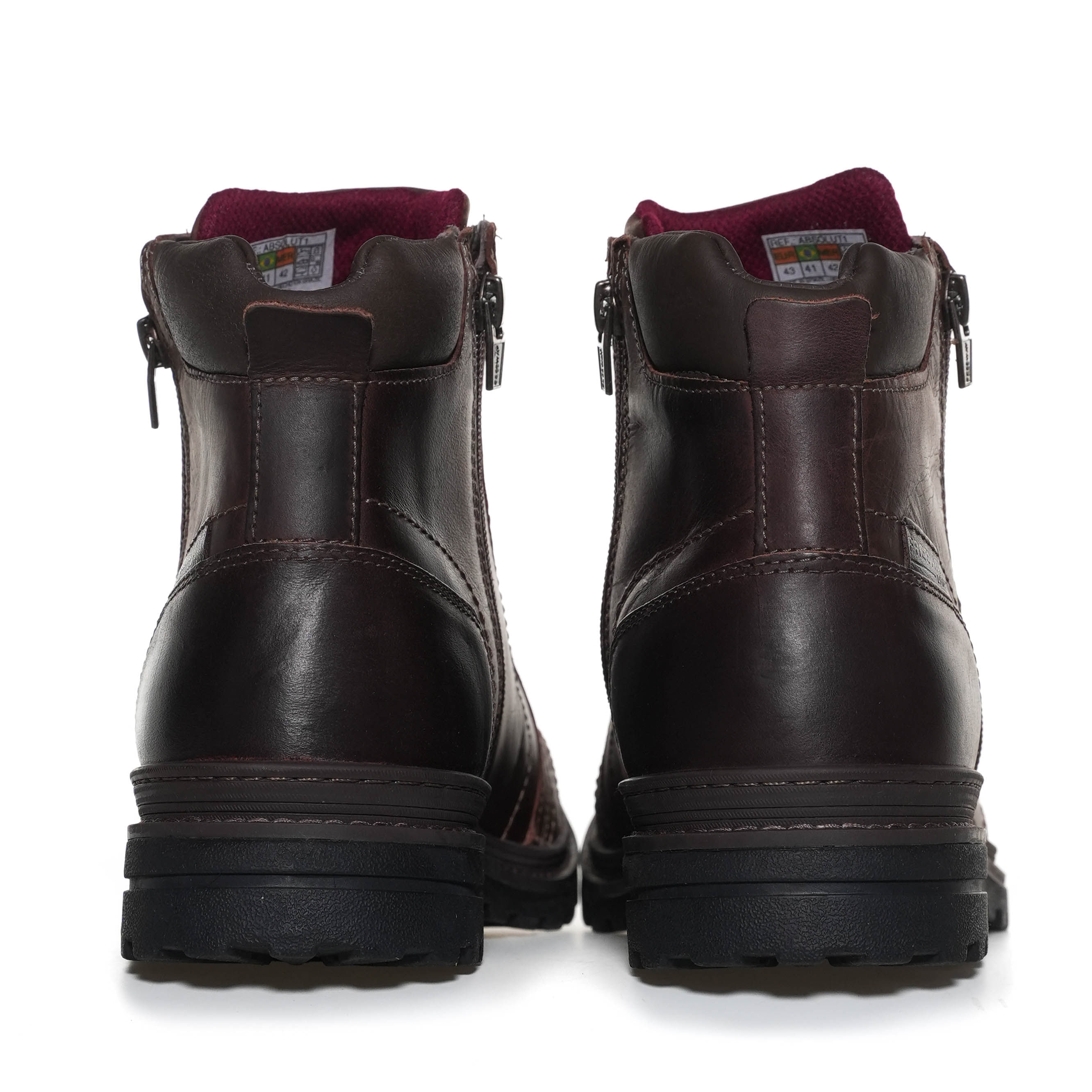 Bota Masculina Cadarço Ziper FreeWay Marrom-1739306858169