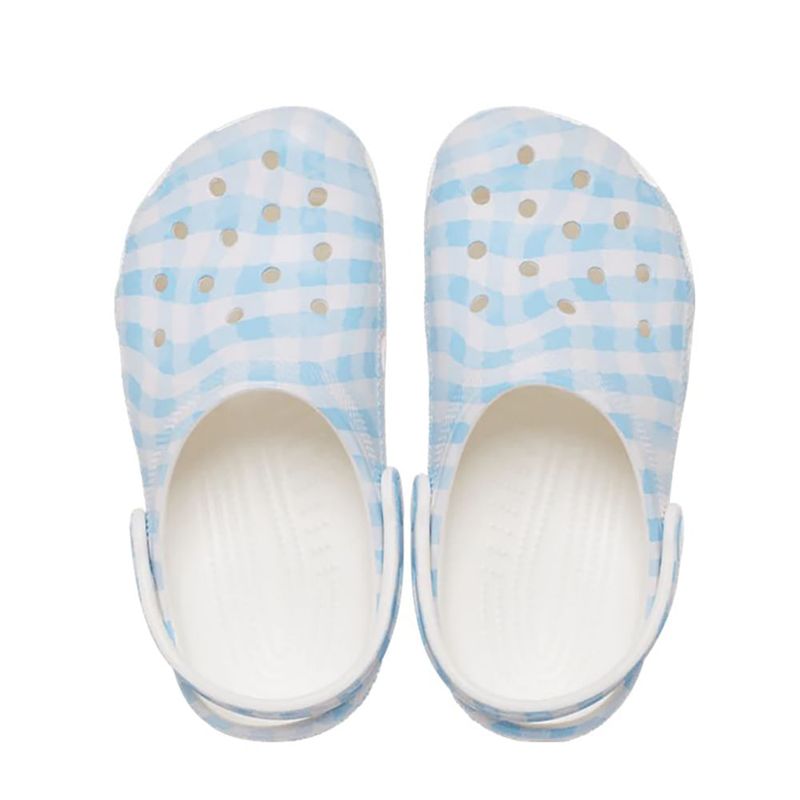 Babuche-Crocs-Classic-Gingham-Feminino-Branco