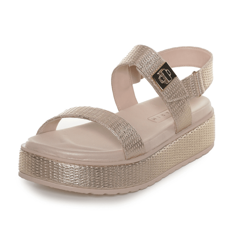 Sandalia-Feminina-Anabela-Velcro-Ramarim-Dourada