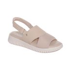 Sandalia-Feminina-Anabela-Comfort-Velcro-Comfortflex-Bege