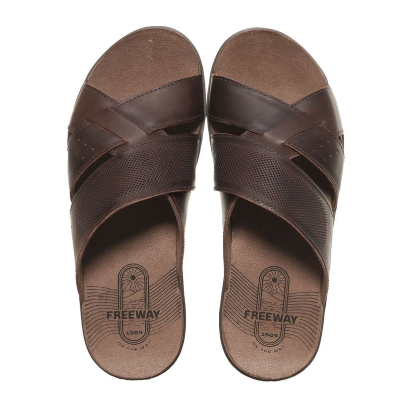 Sandalia-Masculina-Tiras-Couro-Free-Way-Marrom