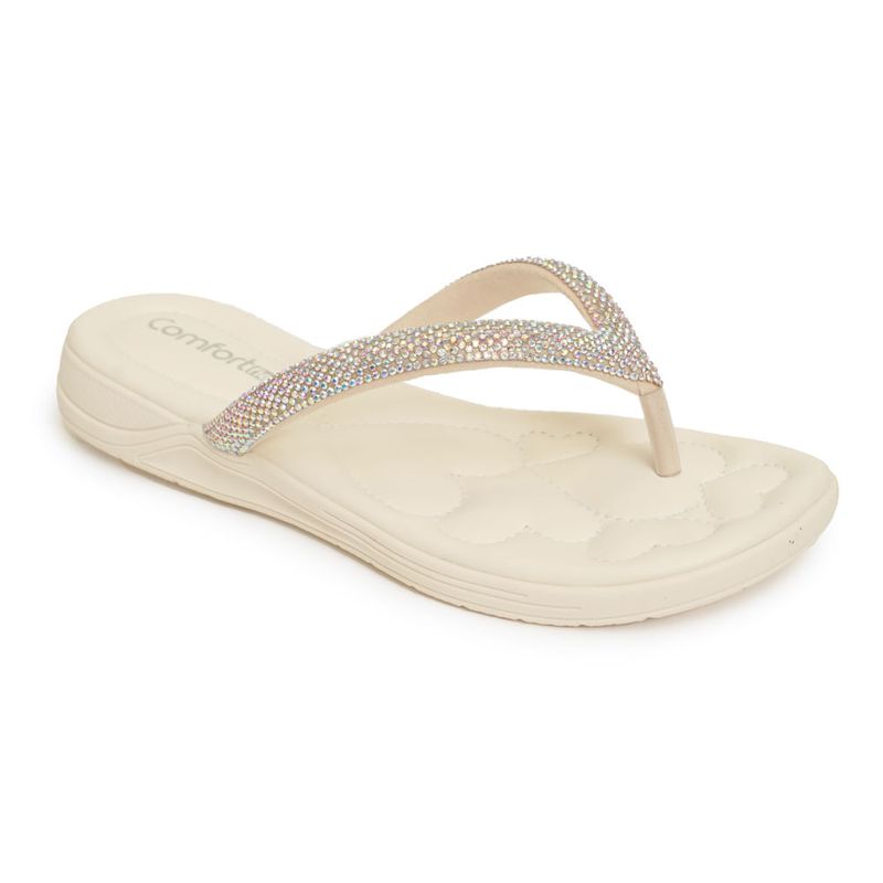 Chinelo-Feminino-Confort-Tiras-Brilho-Comfortflex-Branco-Off