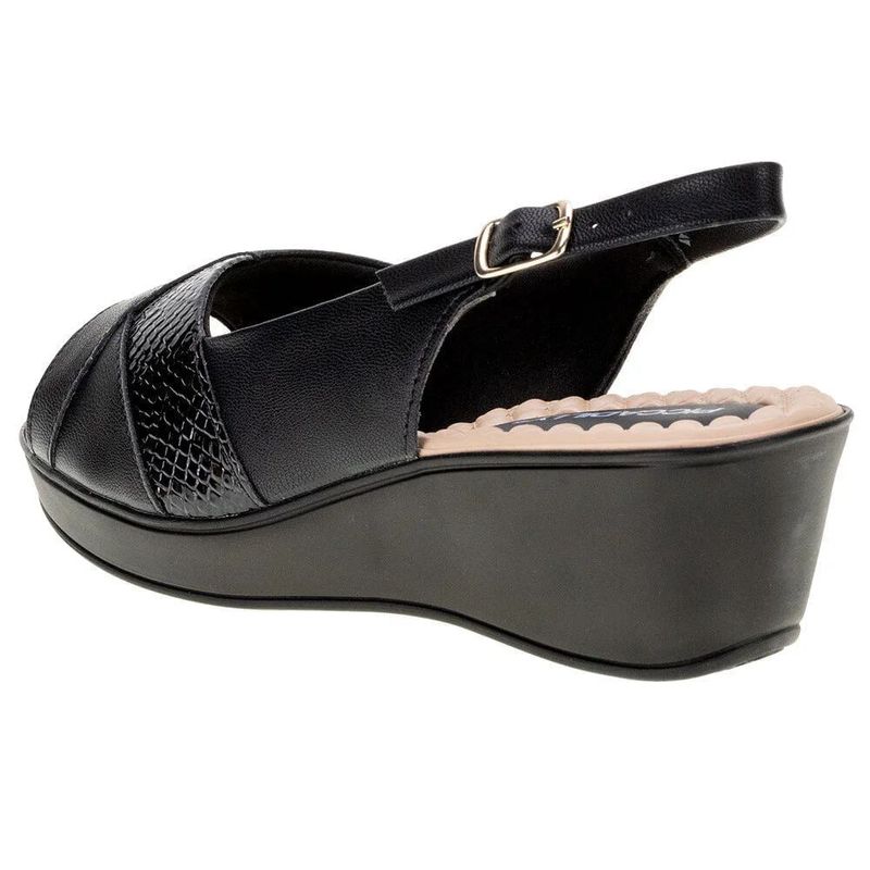 Sandalia-Feminina-Confort-Fivela-Anabela-Piccadilly-Preta