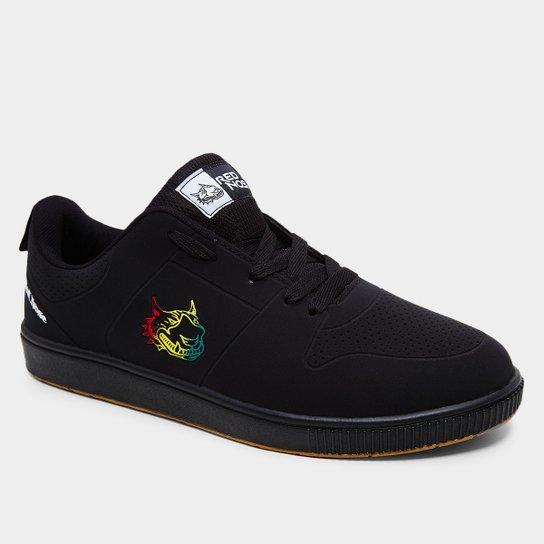 CALCADOS TENIS CASUAL MASCULINO MASCULINO PRETO/JAMAICA/PRETO CART RNNM816-229 SINT-1741196823261