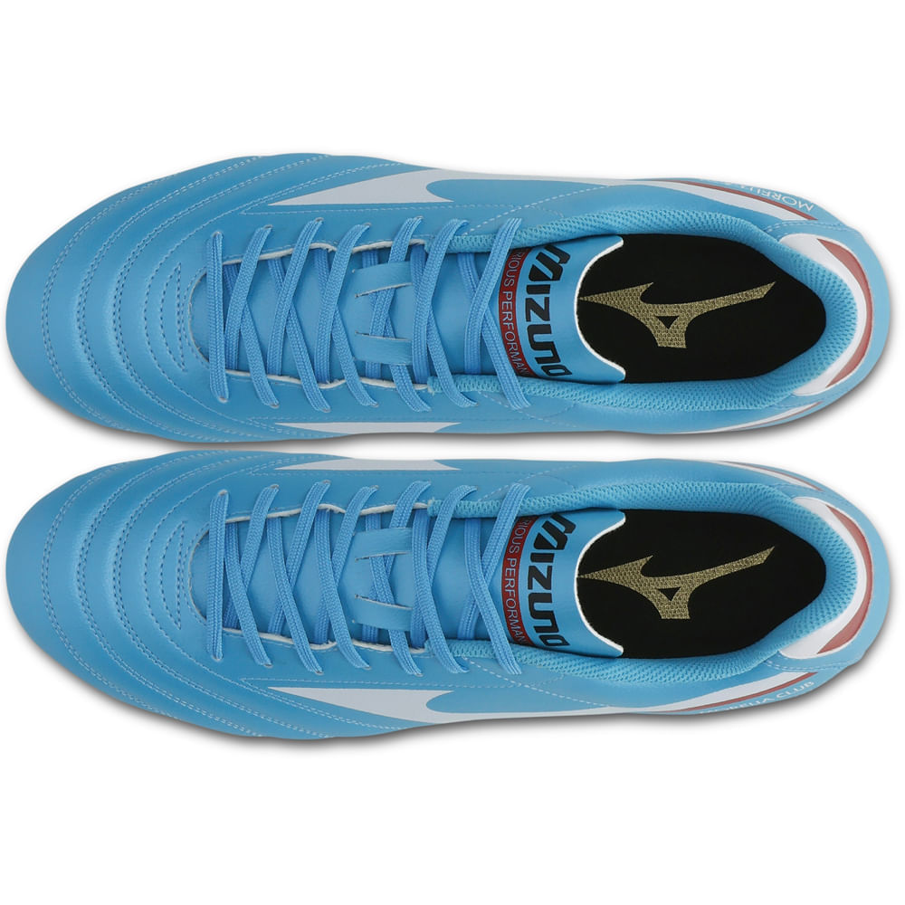 Chuteira de Campo Masculina Mizuno Morelia Club Azul-1741264952141