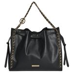 VIA MARTE BOLSA OMBRO FEMININO PRETO B2-711-01 MATERIAL SINTETICO-1759429064500