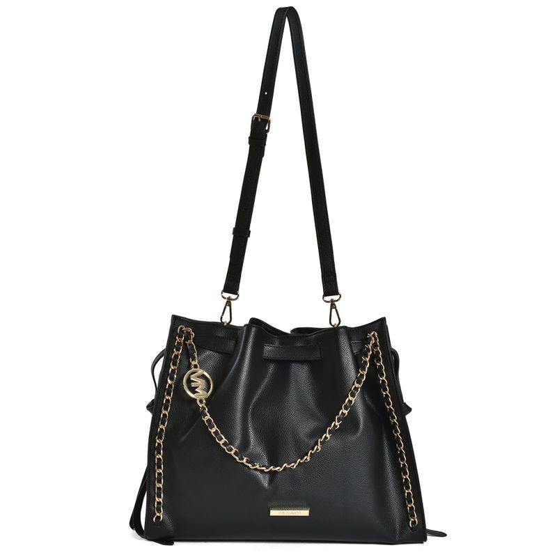 VIA MARTE BOLSA OMBRO FEMININO PRETO B2-711-01 MATERIAL SINTETICO-1759429058980