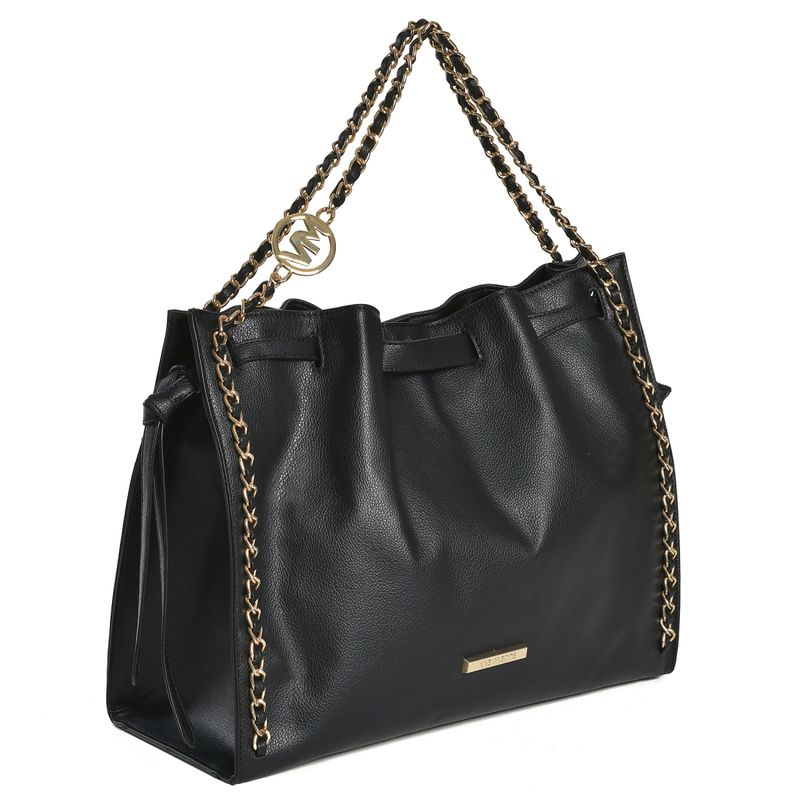 VIA MARTE BOLSA OMBRO FEMININO PRETO B2-711-01 MATERIAL SINTETICO-1759429061468