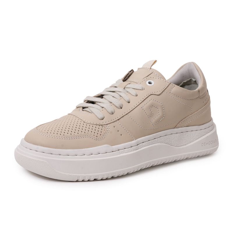 Sapatenis-Couro-Branco-Democrata-Masculino