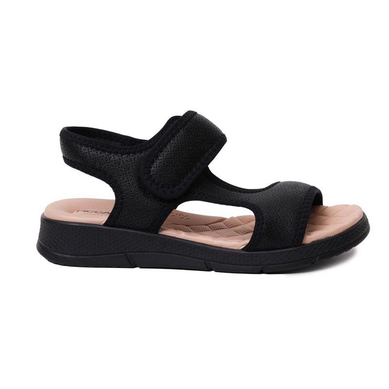 Sandalia-Feminina-Velcro-Ortopedica-Piccadilly-Preto