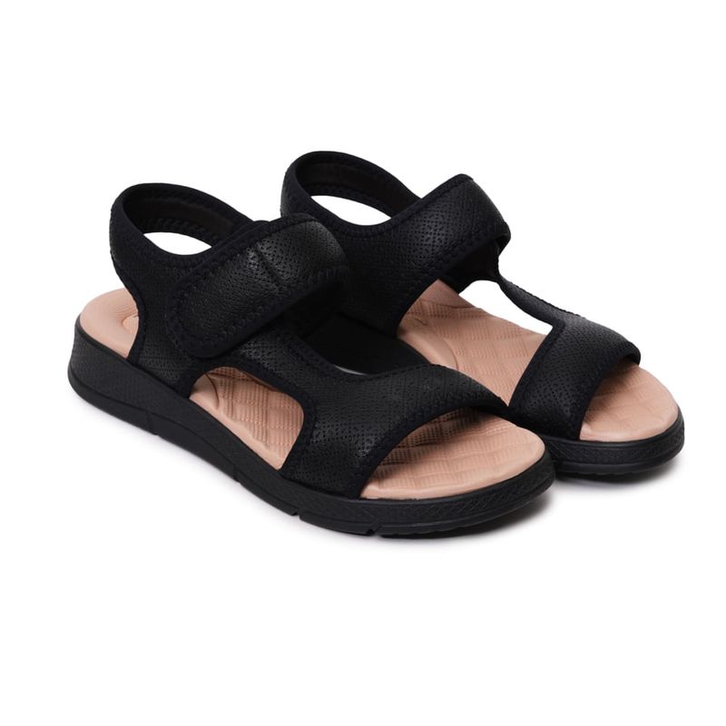 Sandalia-Feminina-Velcro-Ortopedica-Piccadilly-Preto