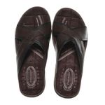 Sandália Masculina Couro Tiras Pegada Marrom-1738089985581